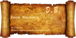 Denk Barbara névjegykártya